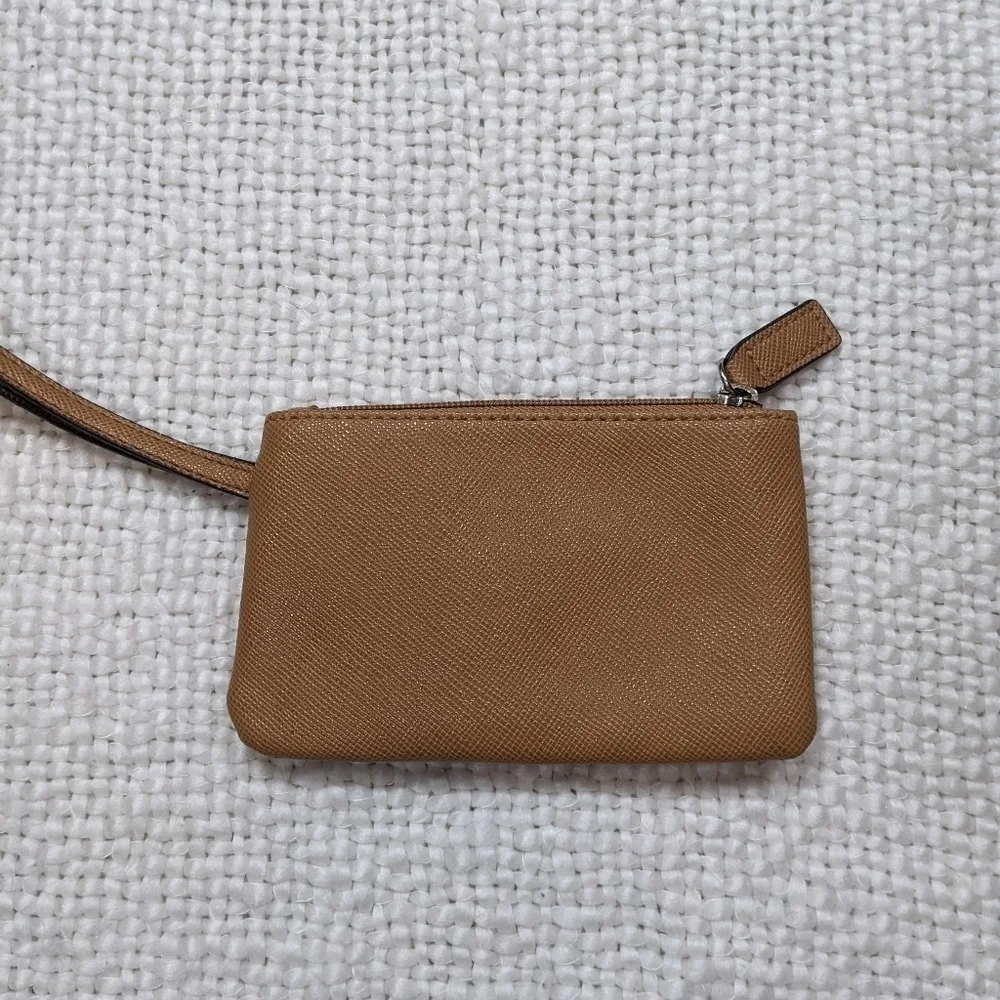 Classic Rosetti Warm‎ Tan Faux Leather Wristlet, Clutch, or Coin Purse